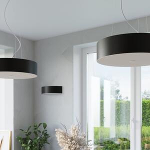 Crna stropna svjetiljka s tekstilnim sjenilom ø 30 cm Herra – Nice Lamps