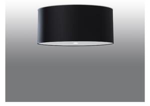 Crna stropna svjetiljka s tekstilnim sjenilom ø 60 cm Volta – Nice Lamps