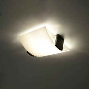 Bijela stropna svjetiljka sa staklenim sjenilom 33x30 cm Eva – Nice Lamps