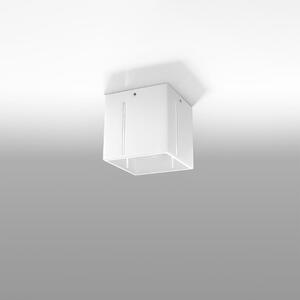 Bijela stropna svjetiljka s metalnim sjenilom 10x10 cm Pax – Nice Lamps