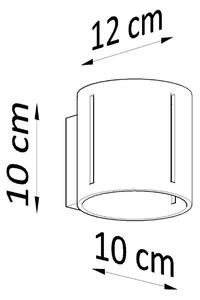 Siva zidna lampa Vulco – Nice Lamps