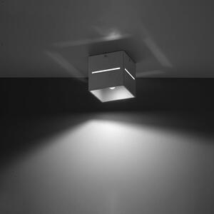 Siva stropna svjetiljka s metalnim sjenilom 10x10 cm Lorum – Nice Lamps