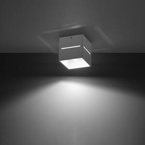 Bijela stropna svjetiljka s metalnim sjenilom 10x10 cm Lorum – Nice Lamps