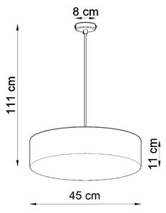Bijela viseća svjetiljka ø 45 cm Atis – Nice Lamps