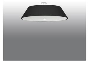 Crna stropna svjetiljka s tekstilnim sjenilom ø 70 cm Hektor – Nice Lamps