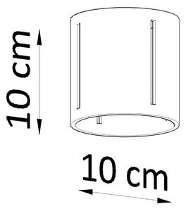 Crna stropna svjetiljka s metalnim sjenilom Vulco – Nice Lamps