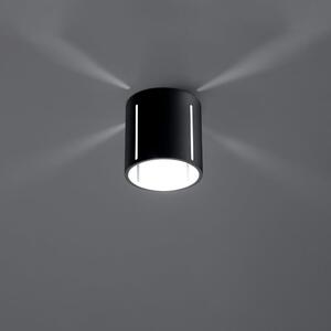 Crna stropna svjetiljka s metalnim sjenilom Vulco – Nice Lamps