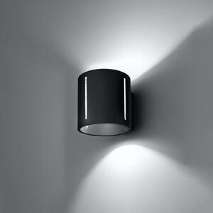 Crna zidna lampa Vulco – Nice Lamps