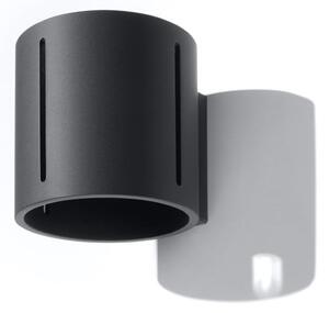 Crna zidna lampa Vulco – Nice Lamps