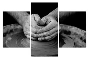 Crno-bijelo slika - proizvodnja keramike (90x60 cm)