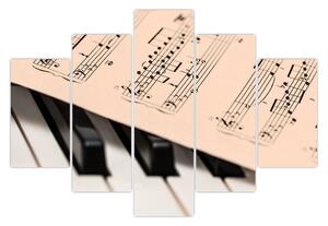 Slika klavira s glazbenim notama (150x105 cm)