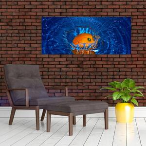 Slika - narančasta u vodi (120x50 cm)