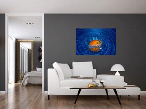 Slika - narančasta u vodi (90x60 cm)
