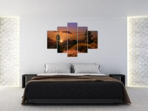 Slika prirode sa zalaskom sunca (150x105 cm)