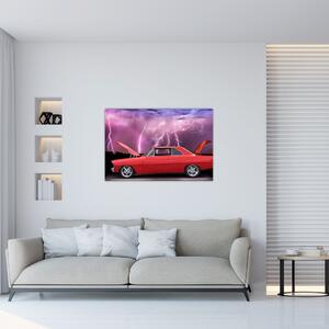 Slika crvenog automobila (90x60 cm)