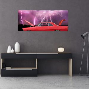 Slika crvenog automobila (120x50 cm)