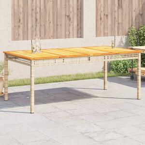 VidaXL Vrtni stol bež 180 x 90 x 75 cm od poliratana i drva bagrema