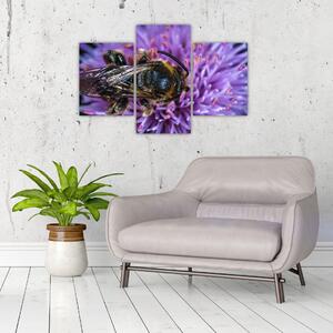 Slika pčele na cvijetu (90x60 cm)