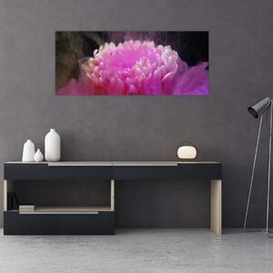 Slika cvijeta u ružičastom dimu (120x50 cm)