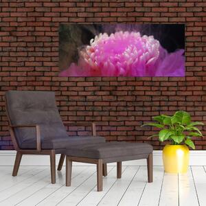 Slika cvijeta u ružičastom dimu (120x50 cm)