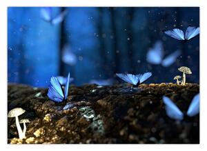 Slika plavih leptira (70x50 cm)