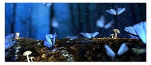 Slika plavih leptira (120x50 cm)