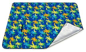 Piknik deka u plavoj boji s motivom palme Širina: 150 cm | Duljina: 200 cm