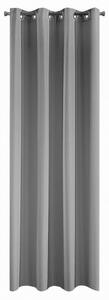 Siva i srebrna zavjesa za krugove protkana srebrnom niti 140 x 250 cm