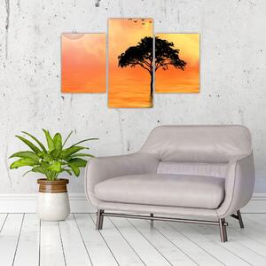 Slika drveta pri zalasku sunca (90x60 cm)