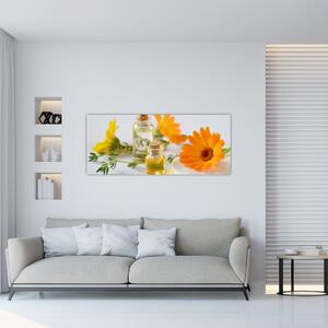 Slika narančastih cvjetova (120x50 cm)