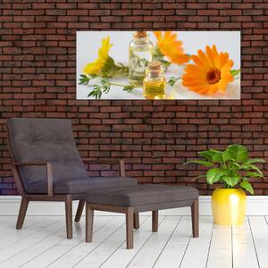 Slika narančastih cvjetova (120x50 cm)