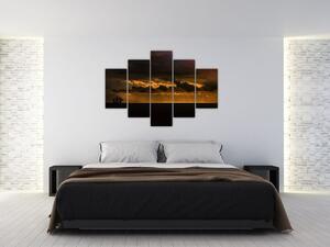 Slika jedrilice pri zalasku sunca (150x105 cm)