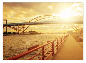 Slika mosta sa zalaskom sunca (70x50 cm)