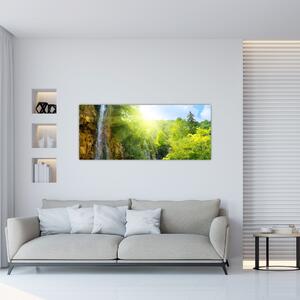 Slika - slapovi u prašumi (120x50 cm)