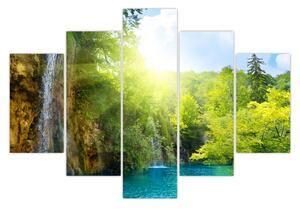 Slika - slapovi u prašumi (150x105 cm)