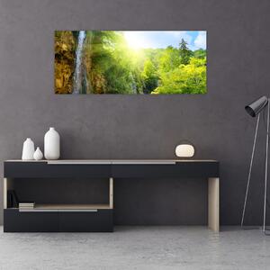 Slika - slapovi u prašumi (120x50 cm)