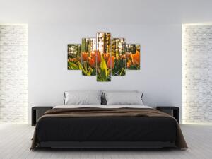 Slika - narančasti tulipani (150x105 cm)
