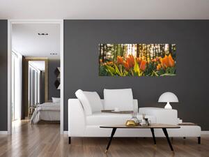Slika - narančasti tulipani (120x50 cm)