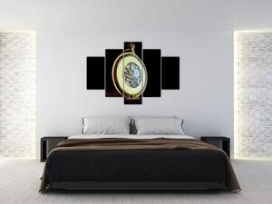 Slika zlatnog džepnog sata (150x105 cm)