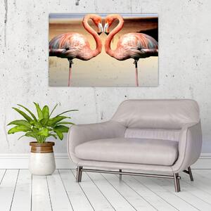 Slika - dva flaminga (90x60 cm)