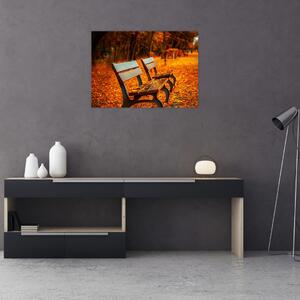 Slika klupe u jesen (70x50 cm)