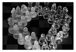 Slika - crno-bijeli šah (90x60 cm)