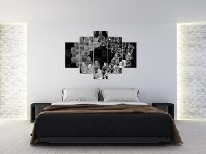 Slika - crno-bijeli šah (150x105 cm)
