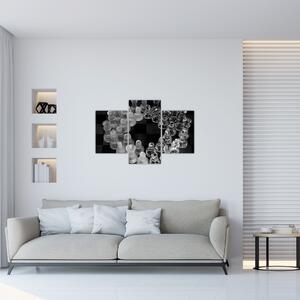 Slika - crno-bijeli šah (90x60 cm)
