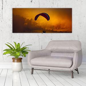 Slika padobranca pri zalasku sunca (120x50 cm)