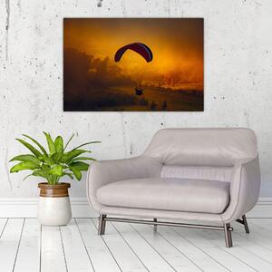 Slika padobranca pri zalasku sunca (90x60 cm)