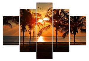 Slika palme pri zalasku sunca (150x105 cm)