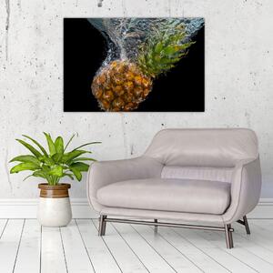 Slika ananasa u vodi (90x60 cm)