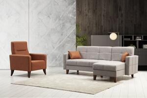 Atelier Del Sofa Garnitura, Polya L - Light Grey