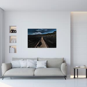 Slika drvene staze u sumrak (90x60 cm)